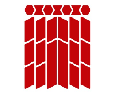 UNLEAZHED Helm Reflektoren L01 rot